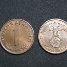 GERMANY 1 PFENNIG COIN 1940 A FROM NAZI THIRD REICH TIME RRARE