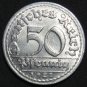 GERMANY 50 PFENNIG ALU COIN 1921 D WEIMAR TIME RARE COIN aUNC