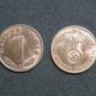 GERMANY 1 PFENNIG COIN 1938 A FROM NAZI THIRD REICH TIME RRARE