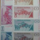 SLOVENIA 8 SPECIMEN NOTES RARE BANKNOTES SET UNC CONDITION