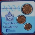 SAN MARINO THREE EURO COINS 2004 IN COINCARD MINT UNC RARE