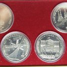 RUSSIA USSR 1 RUBLE 6 COIN SET OLIMPIC MOSCOW 1980 UNC MINT BOX COA FREE SHIP