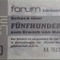 GERMANY 500 MARK DDR FORUM CHECK BANKNOTE 1979  UNC CONDITION XRARE NR