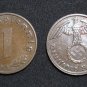 GERMANY 1 PFENNIG COIN 1939 A FROM NAZI THIRD REICH TIME RRARE