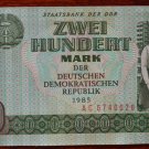 GERMANY 200 MARK DDR  BANKNOTE1985 UNC CONDITION RARE NR