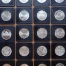 GERMANY 20 SILVER COIN LOT 5 MARKS 1966 - 1977 BU UNC RARE IN CAPSULES.