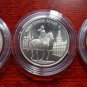 RUSSIA 3 X 2 RUBLE 1995 SILVER PROOF IN CAPSULE 50 YEARS WWII VICTORY RARE COINS