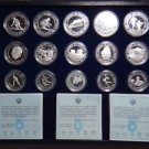 YUGOSLAVIA 15 SILVER PROOF COINS SET SARAJEVO 1984 OLYMPIC GAMES MINT BOX COA