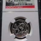 2007 CHINA SILVER 3 YUAN 25TH ANNIVERSARY 1990 PANDA NGC PF 69 ULTRA CAMEO