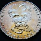 GERMANY 5 MARK UNC SILVER COIN 1975 ALBERT SCHWEITZER UNC