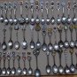 VINTAGE COLLECTION LOT OF 60 SOUVENIR SPOONS SOME SILVER PLATED, SOME SILVER