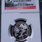 2007 CHINA SILVER 3 YUAN 25TH ANNIVERSARY 2005 PANDA NGC PF 69 ULTRA CAMEO