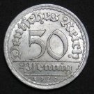 GERMANY 50 PFENNIG ALU COIN 1920 A WEIMAR TIME RARE COIN aUNC