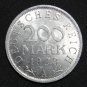 GERMANY 200 MARK ALU COIN 1923 A WEIMAR TIME RARE COIN aUNC