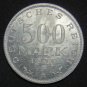 GERMANY 500 MARK ALU COIN 1923 A WEIMAR TIME RARE COIN aUNC