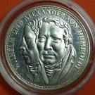 GERMANY 5 MARK UNC SILVER COIN 1967 F HUMBOLDT RARE IN CAPSULE