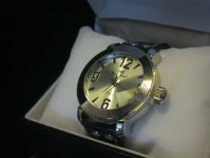 New Mark Naimer Designer Men's Watch Fine Sporty Comfort Black Silver Large # Free Ship Lower 48