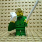 ~LEGO Harry Potter Minifigure ~ Professor Lockhart ~ White Wand & Rat