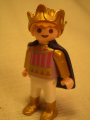 Playmobil Figure Fairy Tale Castle ~ Darling Crowned Prince ~ 2" with Crown Cape