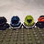 923] LEGO Space Minifigure~ Diving Bell Helmets ~Lot of 4~Space NASA Underwater