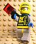 [922] LEGO Space Minifigure ~ Unitron Chief ~ Roboforce Rare Printed Helmet