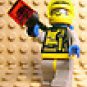[922] LEGO Space Minifigure ~ Unitron Chief ~ Roboforce Rare Printed Helmet