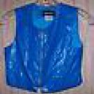 AMERICAN GIRL Blue Vinyl Lined ~Skirt & Vest Set~ Sz 10 Retro 60's Look RETIRED