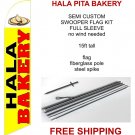 Hala Pita Bakery flag kit full sleeve swooper flag banner 15ft tall red yellow black