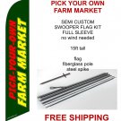 Pick your own farm market flag kit full sleeve swooper flag banner 15ft tall
