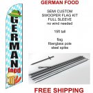 GERMAN FOOD flag kit full sleeve swooper flag banner 15ft tall restaurant