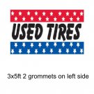 3x5 ft Banner Advertising Business Sign Flag - USED TIRES