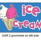 ICE CREAM Sign Flag 3x5ft advertising  banner sign