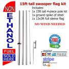 Non ethanol fuel sold here flag kit full sleeve swooper flag banner 15ft tall