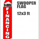 IN-HOUSE FINANCING flag full sleeve swooper flag banner red