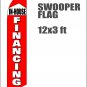 IN-HOUSE FINANCING flag full sleeve swooper flag banner red