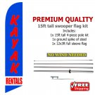 KAYAK RENTALS Full Sleeve  Advertising Banner Feather Swooper Flutter Flag