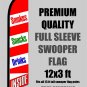 SMOKES SNACKS DRINKS Full Sleeve Advertising Banner Feather Swooper Flutter Flag