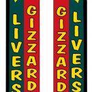FRIED LIVERS GIZZARDS DOUBLE SIDED Banner Feather Swooper Flutter Flag KIT