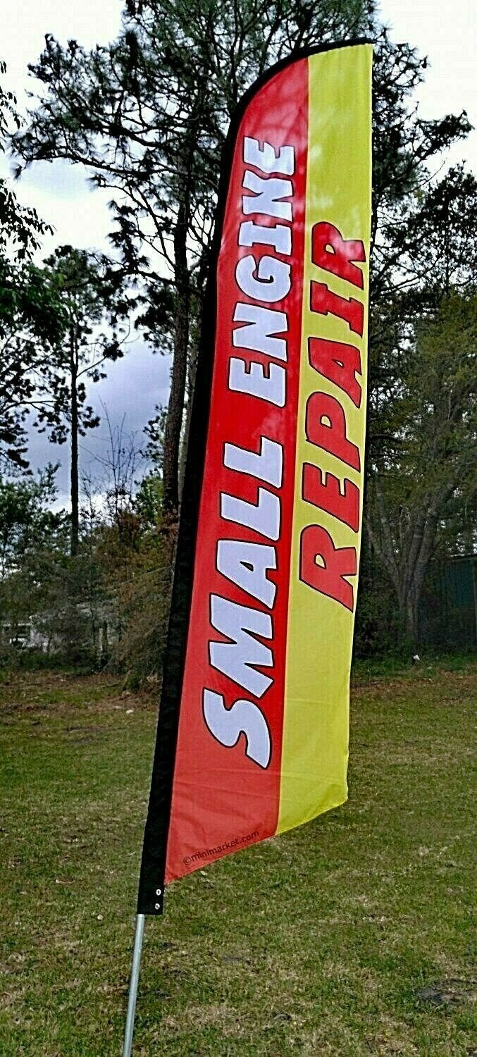 SMALL ENGINE REPAIR 15 ft tall  Feather Swooper Flag Banner KIT