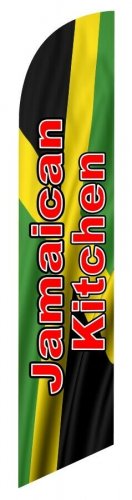 JAMAICAN KITCHEN 15 ft tall  Feather Swooper Flag Banner KIT