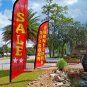 DUPLEX PRINTED with your message CUSTOM  swooper feather flag banner sign kit