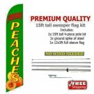 FRESH PEACHES 15 ft tall  Feather Swooper Flag Banner KIT