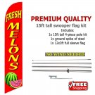 FRESH MELONS 15 ft tall  Feather Swooper Flag Banner KIT