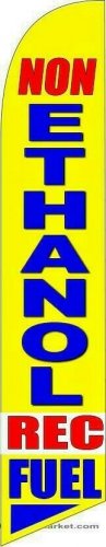 NON ETHANOL REC FUEL GAS STATION Banner Feather Swooper Flutter Flag