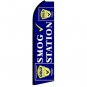 Smog Station Gold Shield Advertising Banner Feather Swooper Flutter Flag