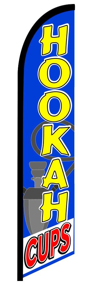 HOOKAH CUPS 15 ft tall  Feather Swooper Flag Banner KIT