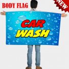 Body / cape flag for CAR WASH promotion. Arm Sleeves