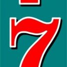 7 7 7 Lucky seven Feather Swooper Flutter Flag  vertical banner WINDLESS