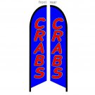 CRABS DOUBLE SIDED PREMIUM QUALITY Feather Swooper Flutter Flag banner