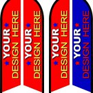 DOUBLE SIDED CUSTOM PRINTED Premium quality swooper feather flag banner sign